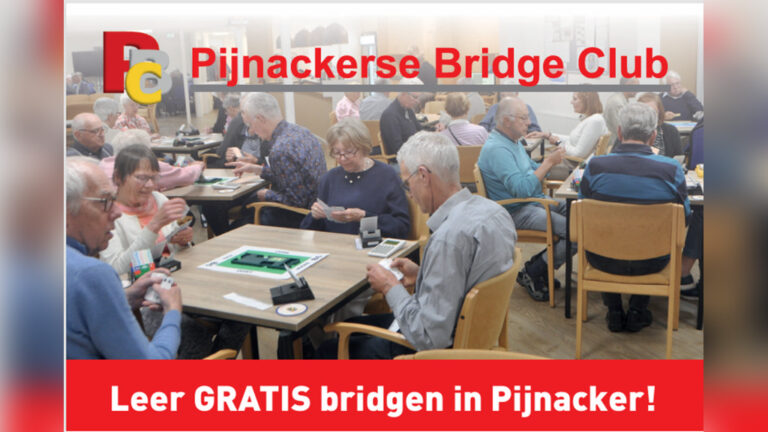 Gratis bridge leren op dinsdagmiddag of donderdagavond — lezing in Pijnacker
